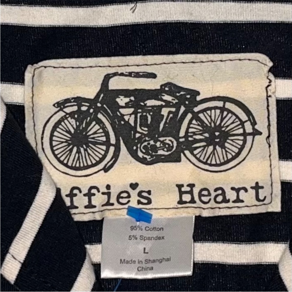 Effie's Heart Navy and White Striped Midi Dress - Picture 10 of 10